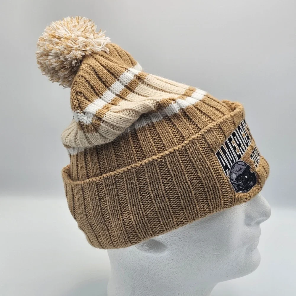 Army Navy Game 2024 Knit Beanie Hat w/ Pom '47 Brand Khaki Pom Cuff Knit New NWT
